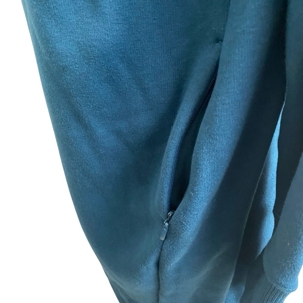 Athleta Cozy Karma Mock Neck Sweatshirt Dress Small Teal Pockets - Picture 11 of 16